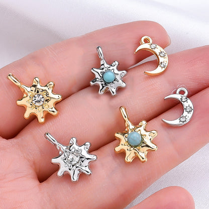 Sun and Moon Alloy Pendants