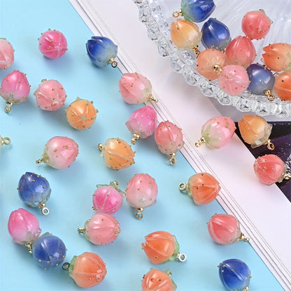 Acrylic Flower Bud Charms