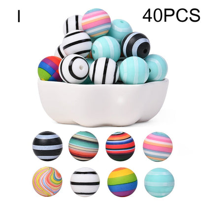 Vibrant Silicone Focal Beads Set