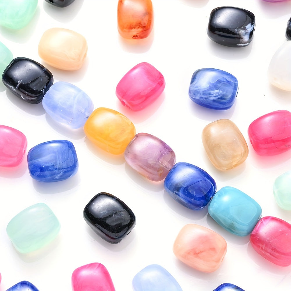 Pastel Cloud Square Acrylic Spacer Beads