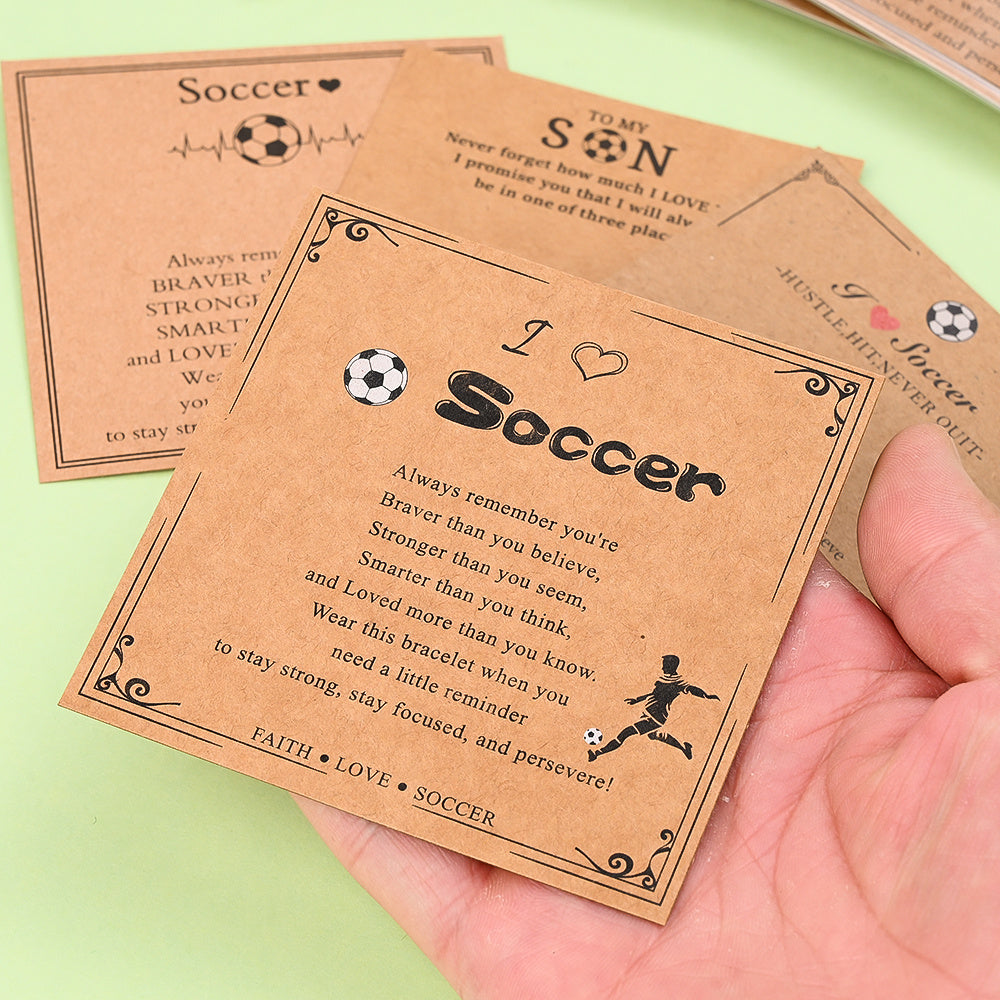 100PCS Football Theme Kraft Paper Card Set