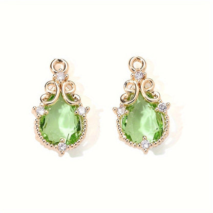 Glass Water Drop Pendant Charms