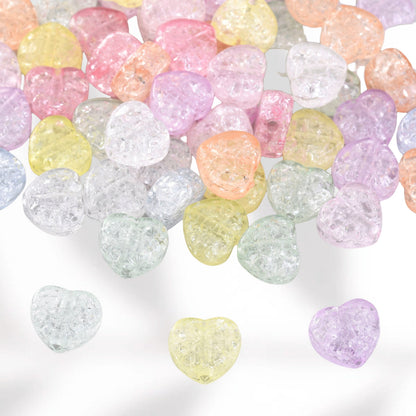 Acrylic Heart-Shaped Spacer Beads