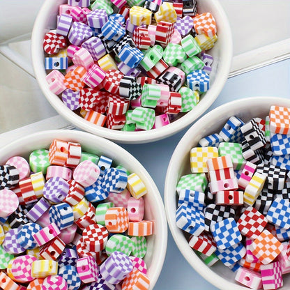 Striped Polymer Clay Beads