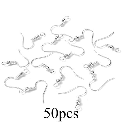 50-Piece 20x17 mm Ball & Coil Earring Hooks