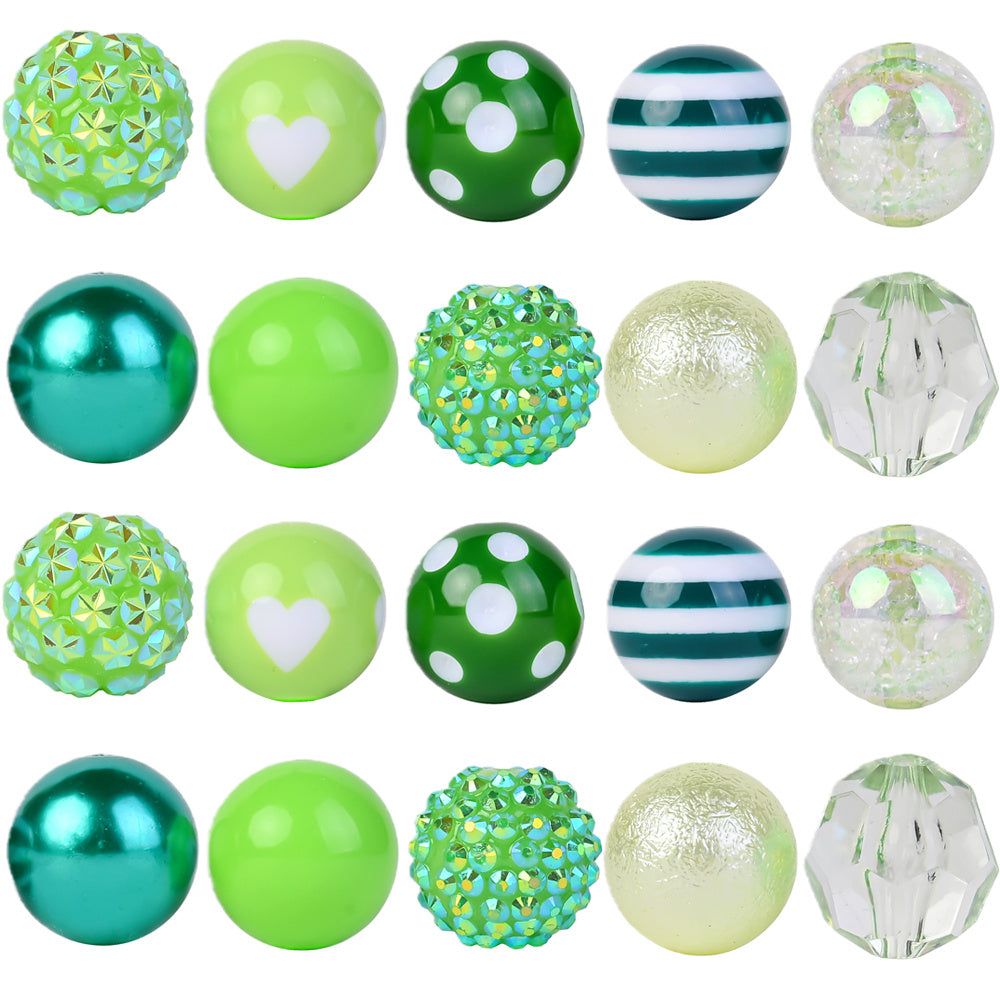 Multicolor 20 mm Thick Acrylic Round Beads