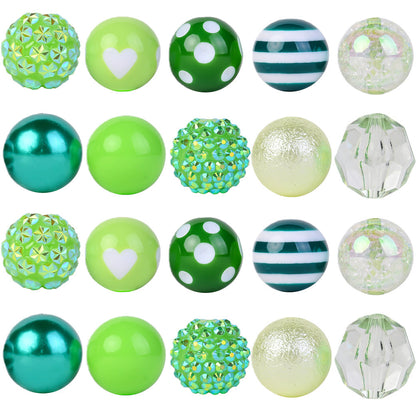 Multicolor 20 mm Thick Acrylic Round Beads