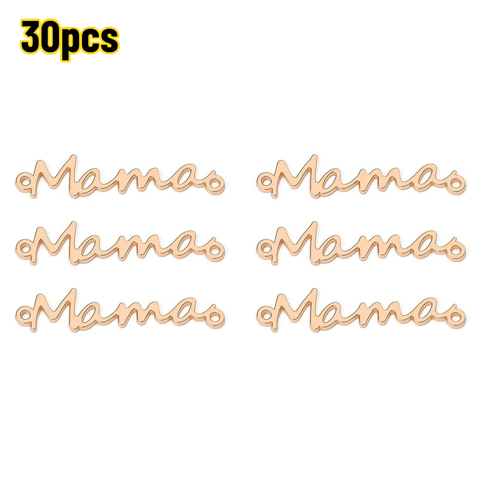 Mama Double Hole Alloy Pendants