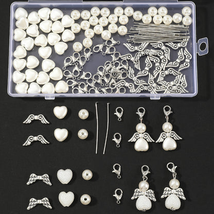 White Love Acrylic Beads Set