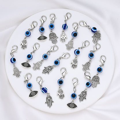 Evil Eye and Hamsa Enamel Pendant Charms