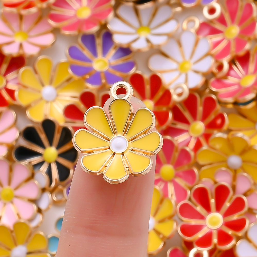 Colorful Daisy Flower Pendant Charms