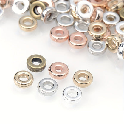 100PCS 6mm CCB Large Hole Flat Wheel Spacer Bead Set
