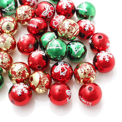 Patterned Round Acrylic Beads