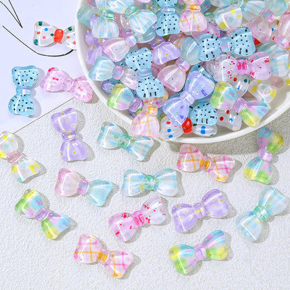Resin Bow Tie Flatback Beads