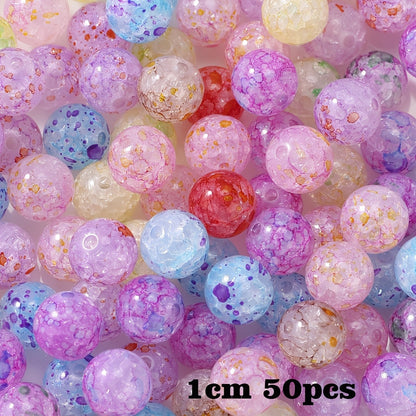 Colorful Dot Acrylic Bubble Beads