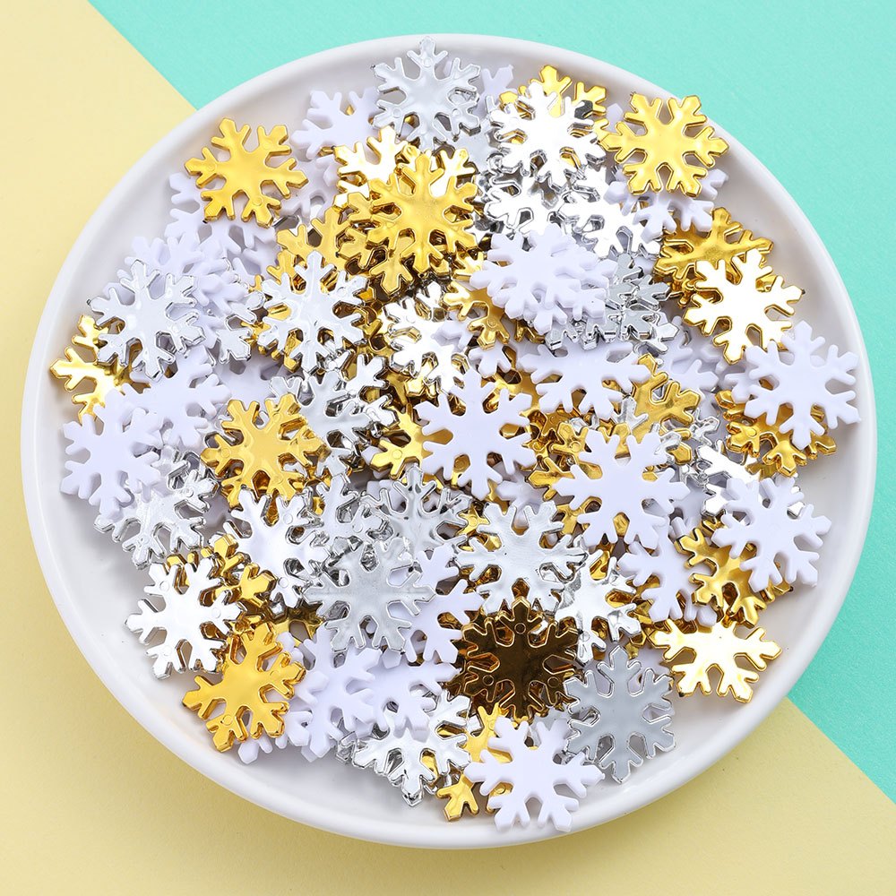 Plastic Snowflake Ornaments