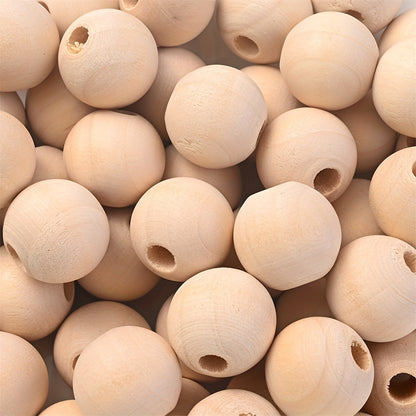 10PCS 16mm Animal Print Round Wooden Bead Set