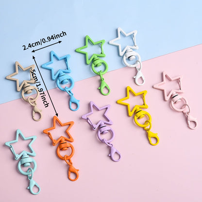 20PCS Multicolor Heart Keychain Buckle Set with Lobster Clasps