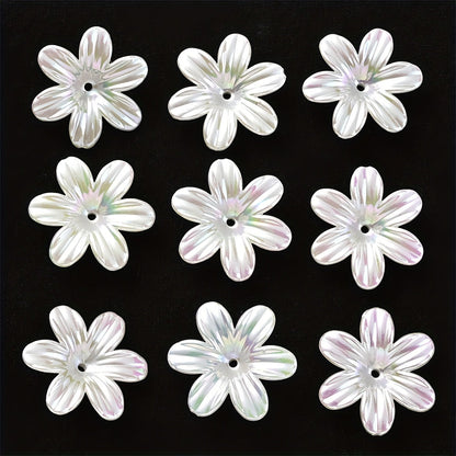 10PCS 25/26mm AB Flower Acrylic Bead Set