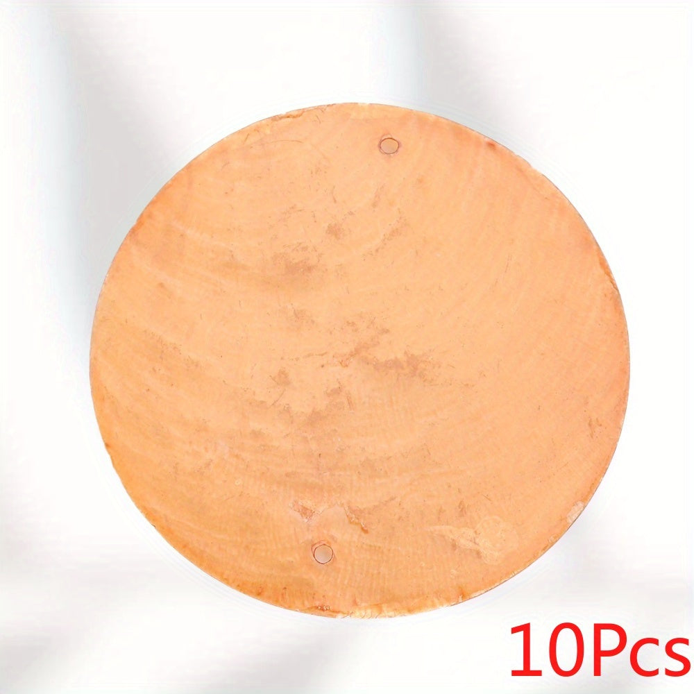 10-Piece Round Ocean Stone Pendants