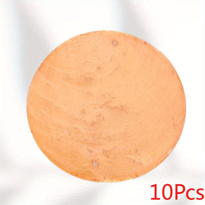 10-Piece Round Ocean Stone Pendants