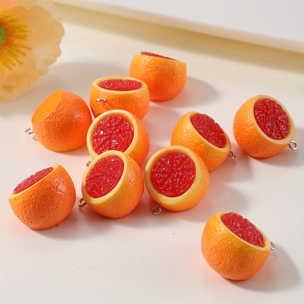 Orange Resin Fruit Charms