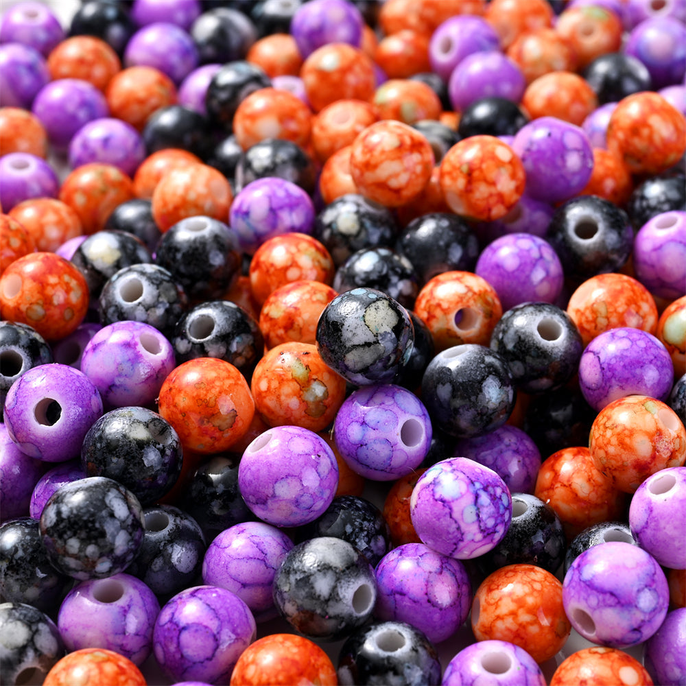 200/500pcs Halloween Acrylic Crackle Beads