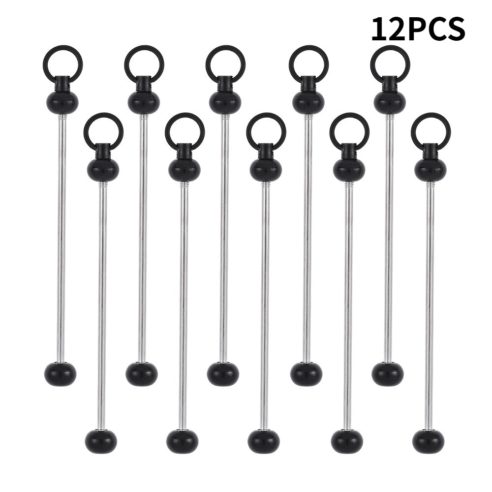 Metal Blank Bar Beadable Keychain Set