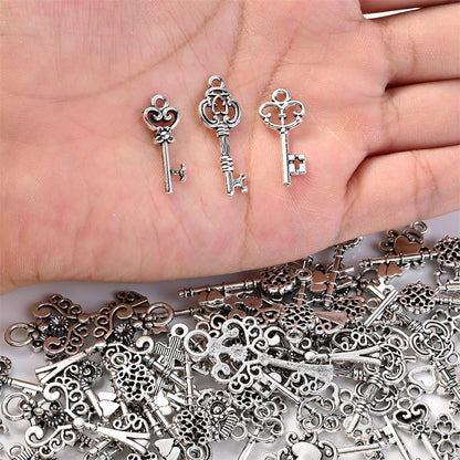 Retro White K Zinc Alloy Pendant Charms