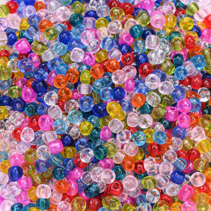 210PCS 4mm Clear Round Glass Spacer Beads
