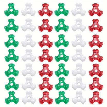 Christmas Acrylic Tri Beads