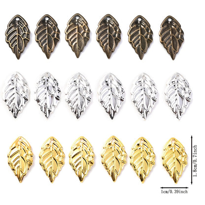 Gold and Silver Leaf Iron Beads