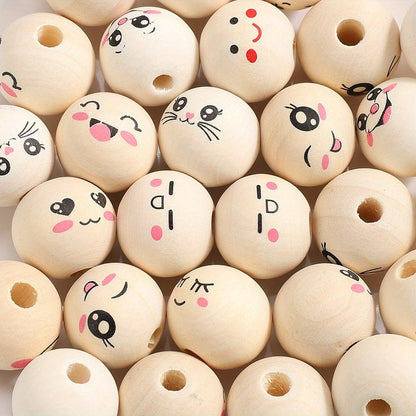 Expression Wooden Spacer Beads