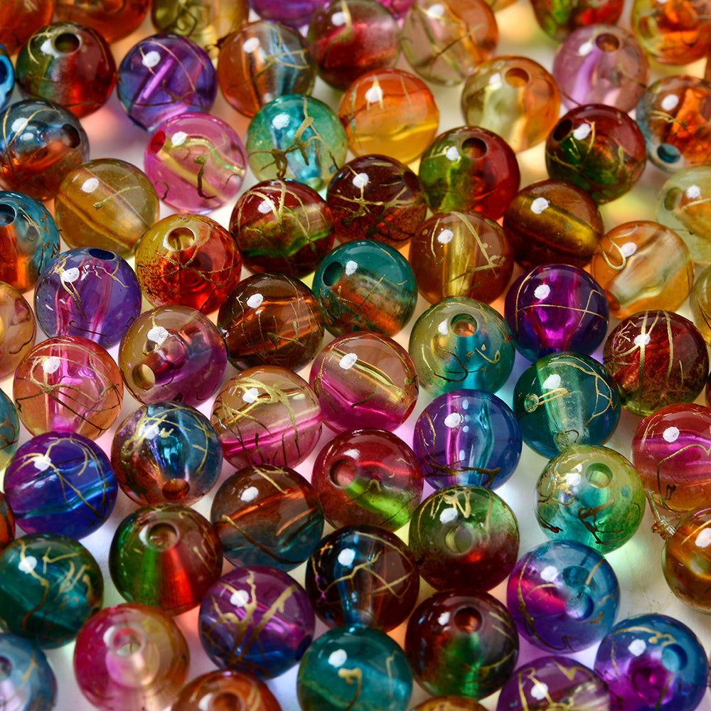 Rainbow Gradient Acrylic Beads