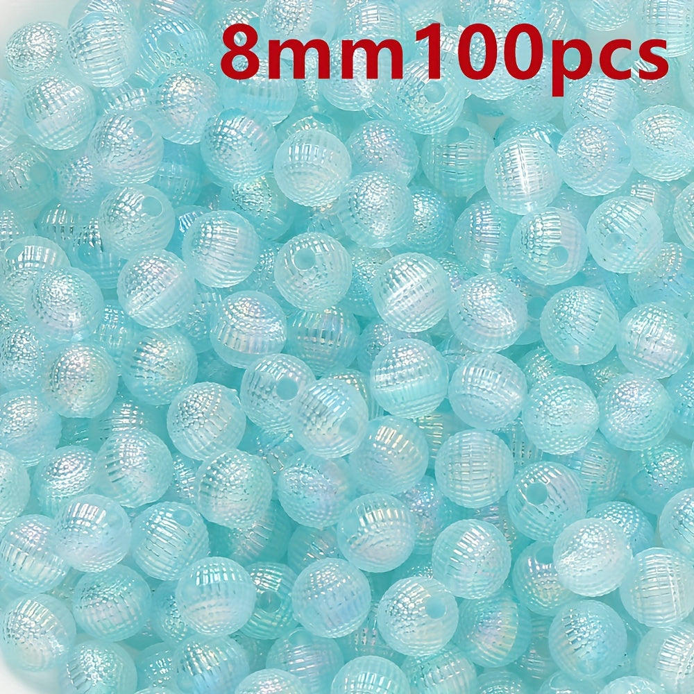 50-100pcs 8/10mm Acrylic Spacer Beads Loose Macarone Jewelry Beads