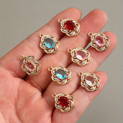 Glass Flower Pendants