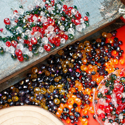 Mixed Christmas and Halloween Glass Bead Set