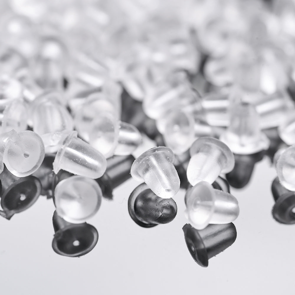 100PCS Soft Silicone Earring Back Set