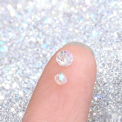 3/4 mm AB Glass Rhombus Beads