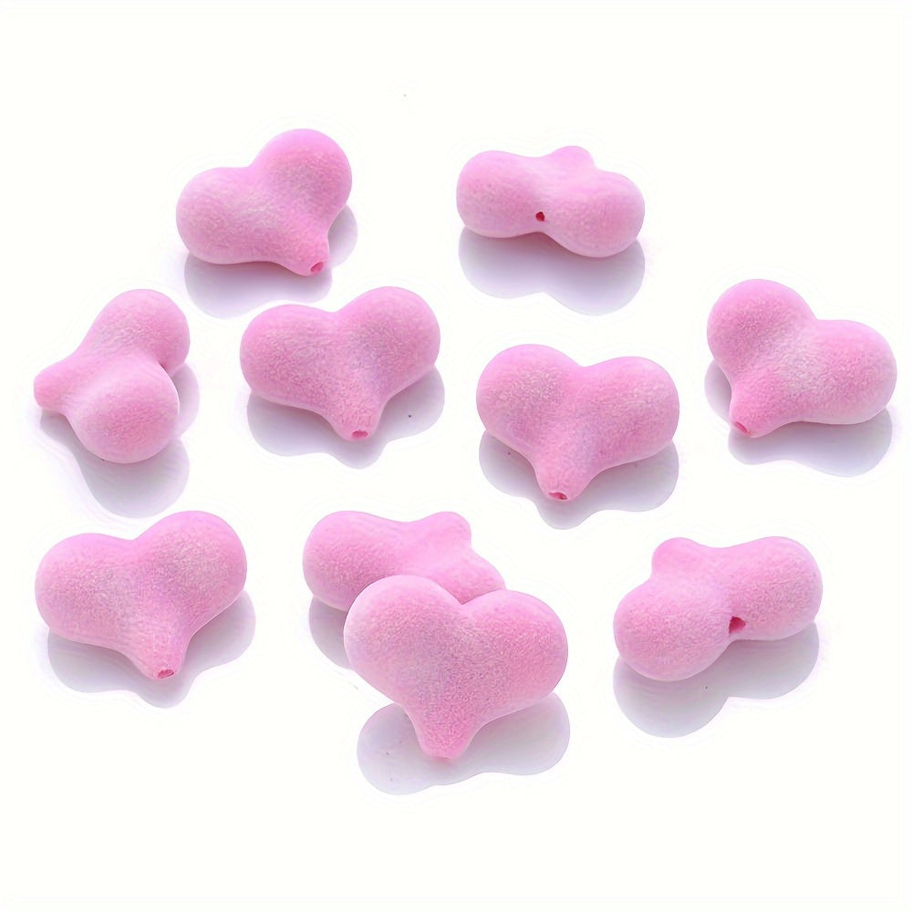 Fleece Heart Acrylic Beads