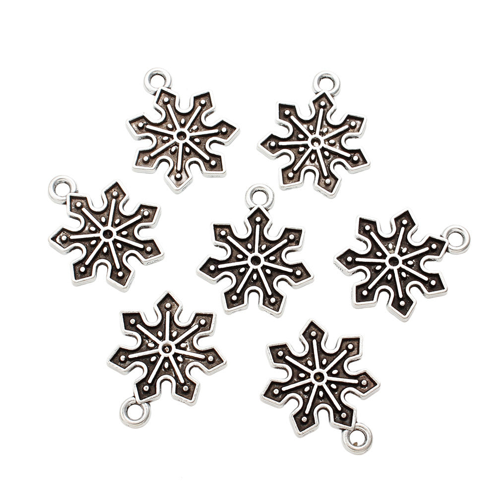 Hollow Snowflake Alloy Pendants