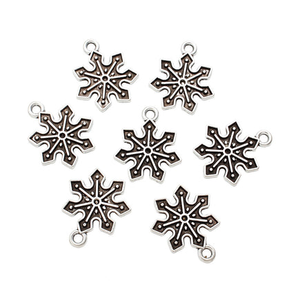 Hollow Snowflake Alloy Pendants