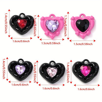 Heart Rhinestone Pendant Set