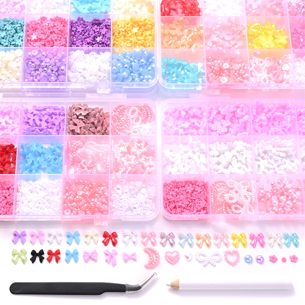 Mixed Resin Decorative Beads Set