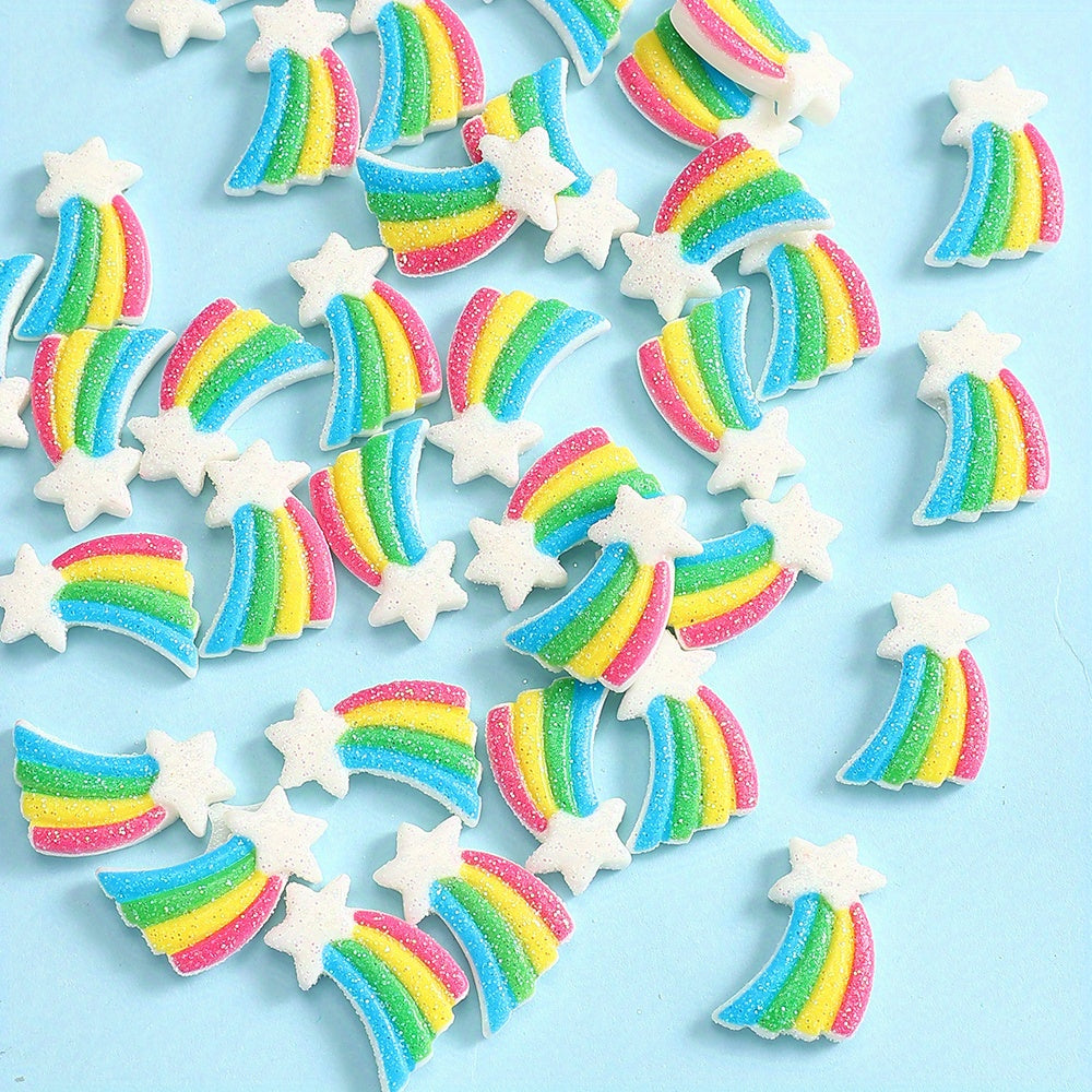 Rainbow Star Resin Patches