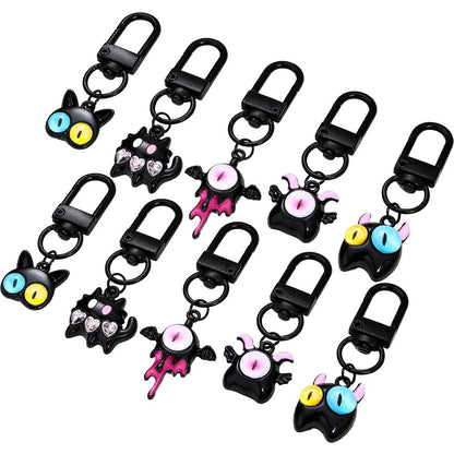 Gothic Black Evil Eye Pendant Charms