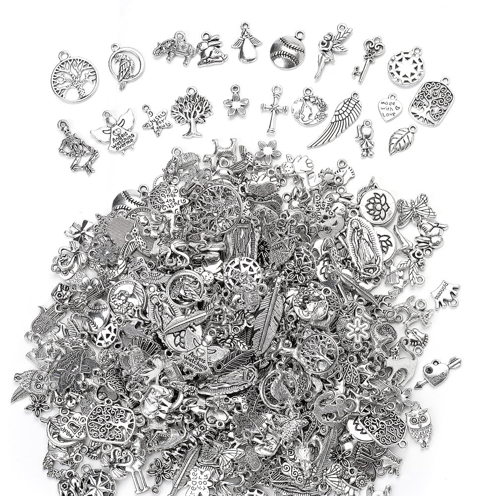 150 g Mixed Silver Charms Set