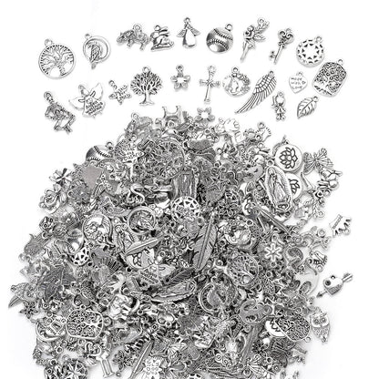 150 g Mixed Silver Charms Set