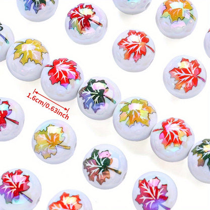 Maple Leaf Acrylic Beads
