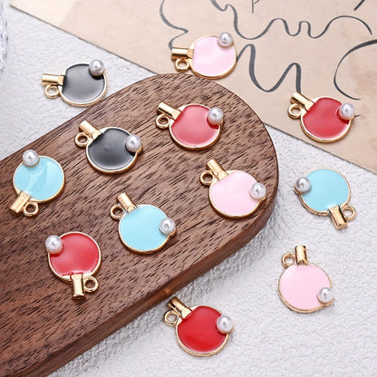 10PCS 12×17mm Colorful Table Tennis Acrylic Pendant Set